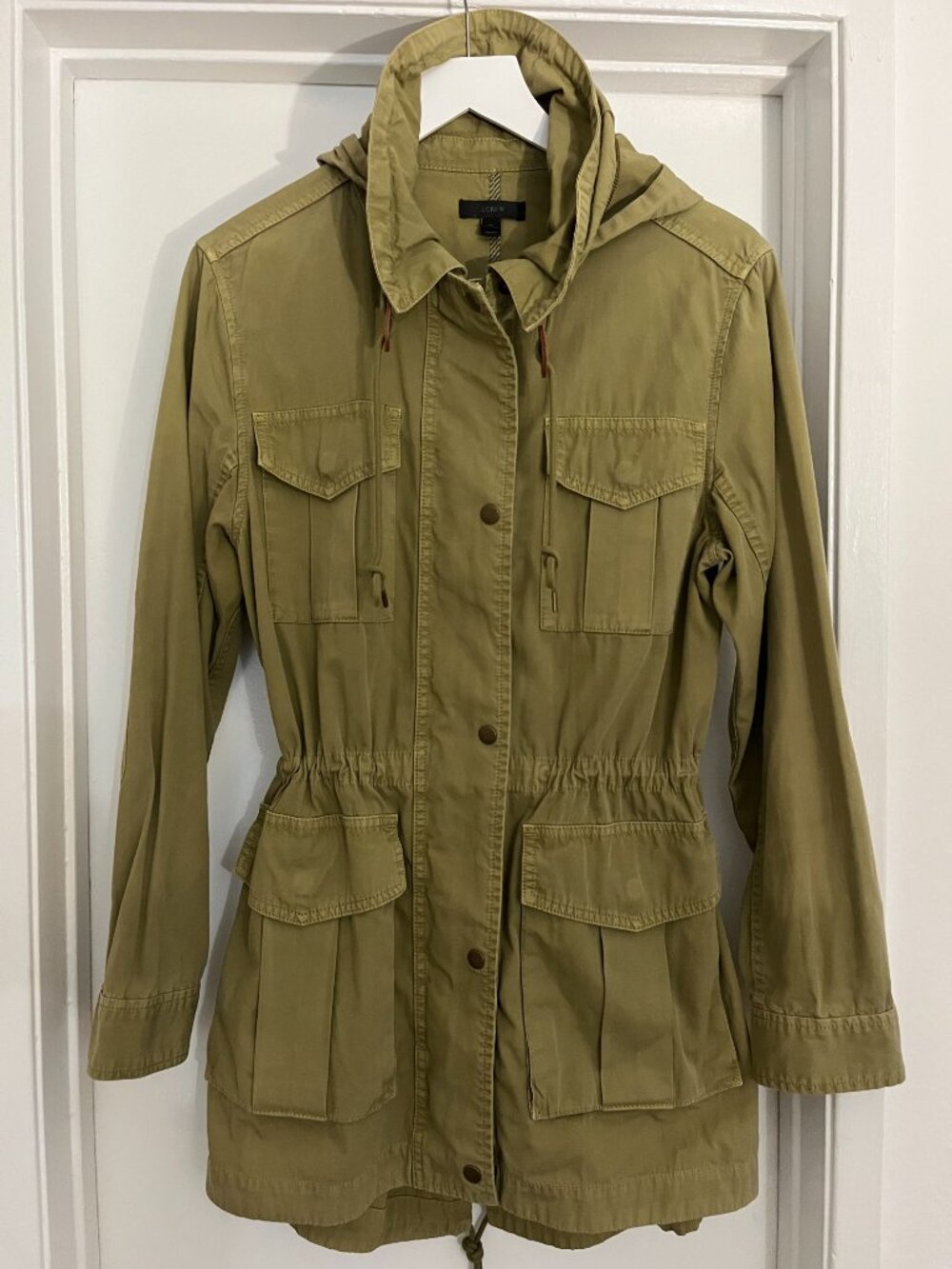 J.Crew Field Mechanic Hooded Utility Jacket Green - Women's M